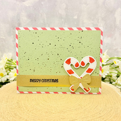 Candy Canes Handmade Christmas Card