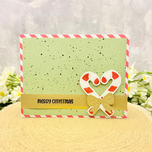 Candy Canes Handmade Christmas Card