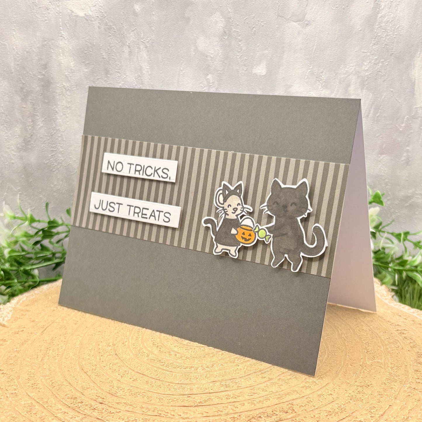 Cats in Costumes Handmade Halloween Card-1