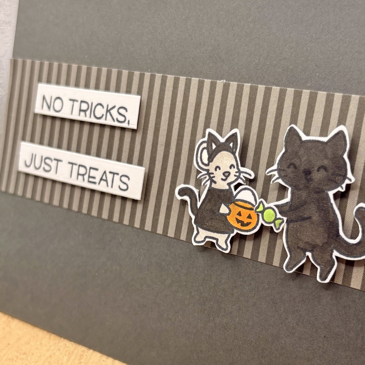 Cats in Costumes Handmade Halloween Card-2