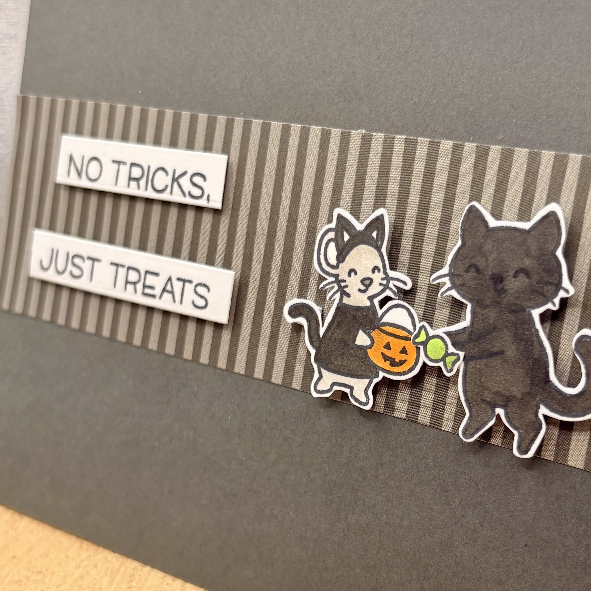 Cats in Costumes Handmade Halloween Card-2