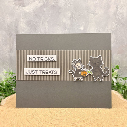 Cats in Costumes Handmade Halloween Card