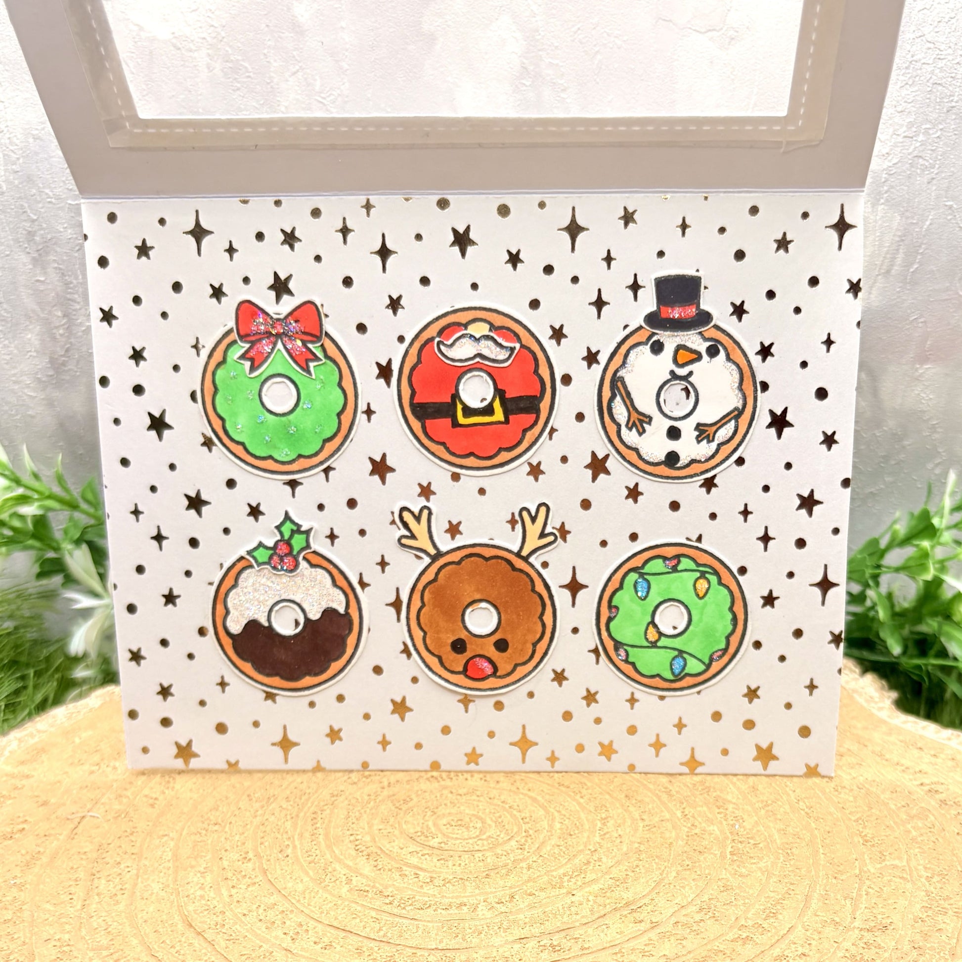 Christmas Donuts Handmade Christmas Card-1