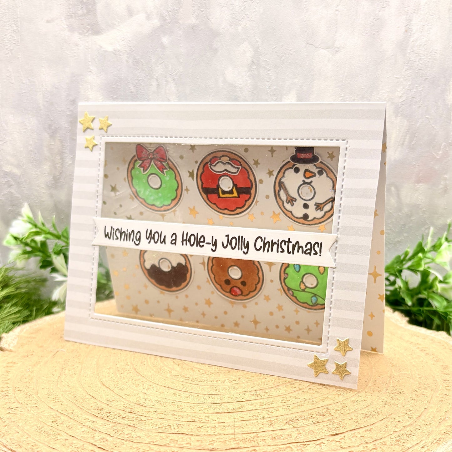 Christmas Donuts Handmade Christmas Card