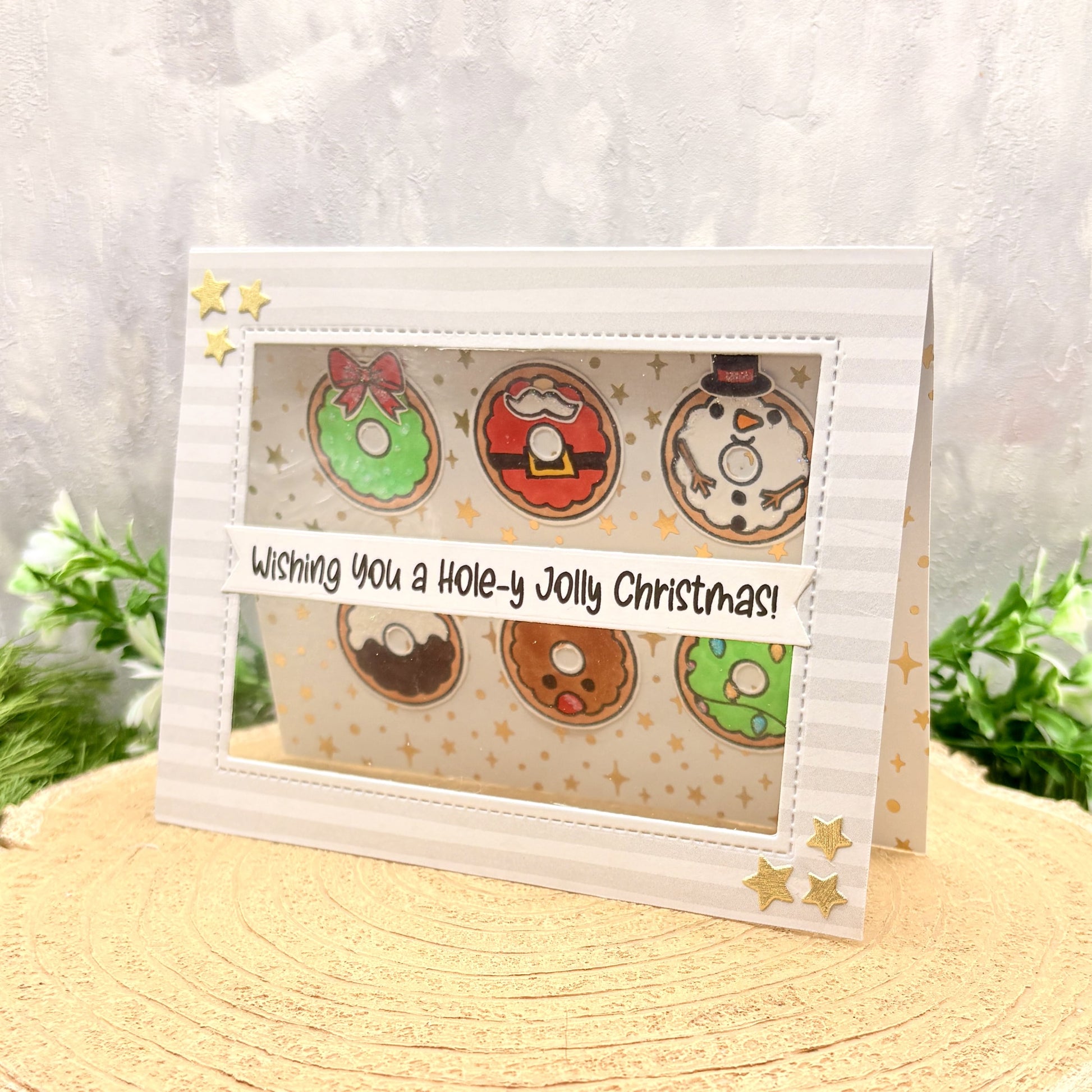 Christmas Donuts Handmade Christmas Card