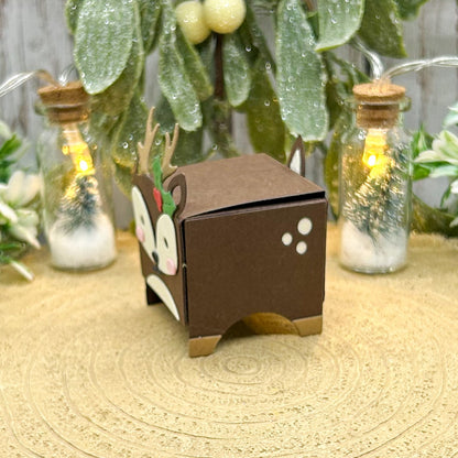 Christmas Reindeer Miniature Gift Box