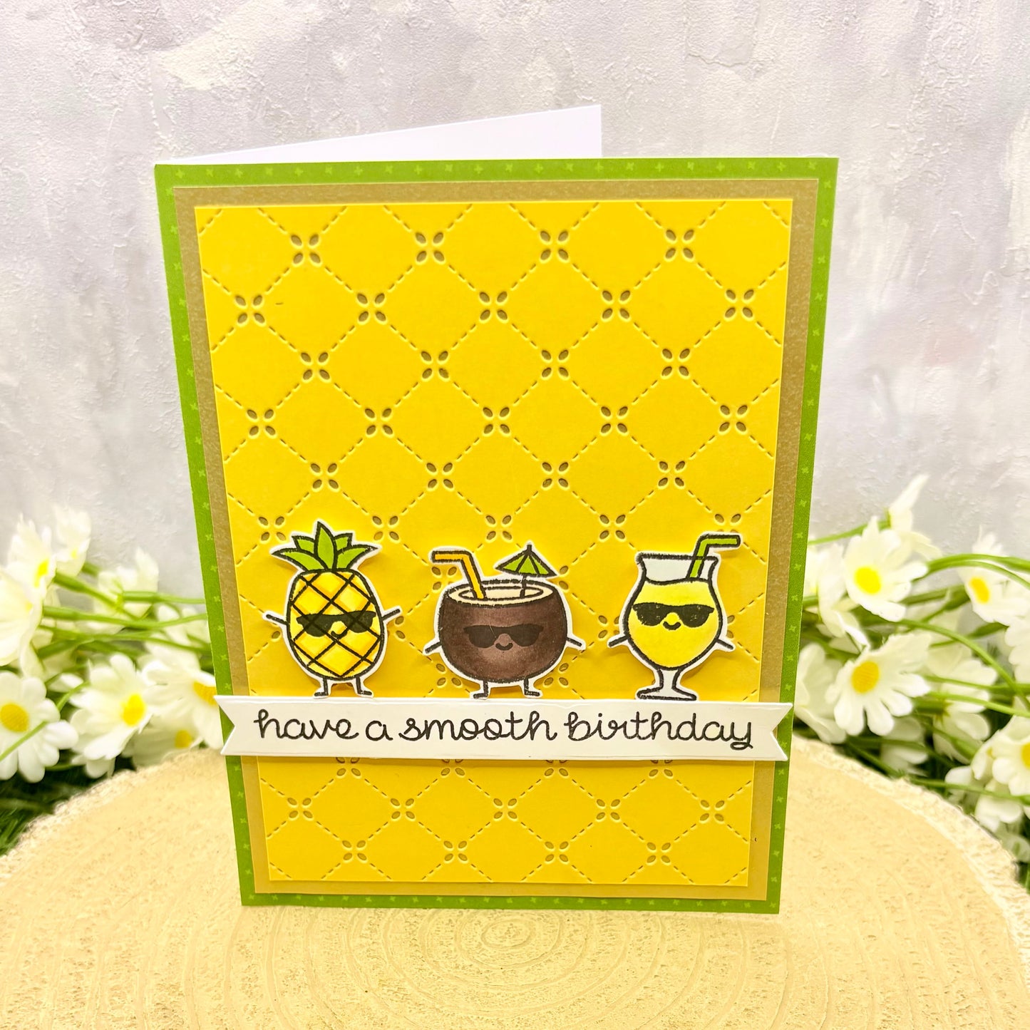 Cocktails Smooth Birthday Handmade Birthday Card-1