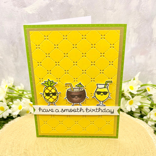 Cocktails Smooth Birthday Handmade Birthday Card-1