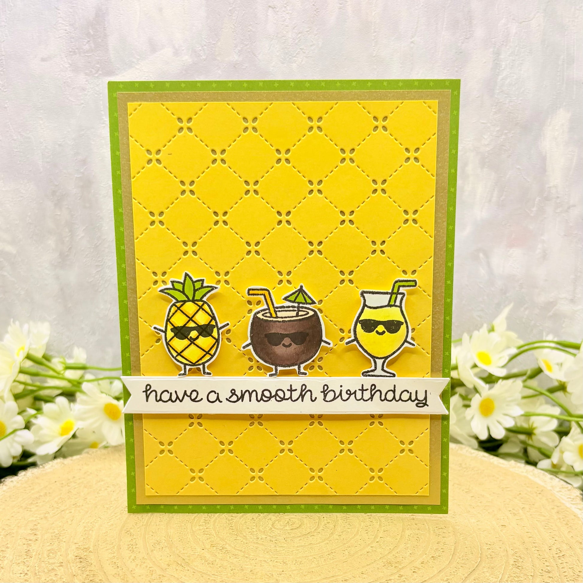 Cocktails Smooth Birthday Handmade Birthday Card