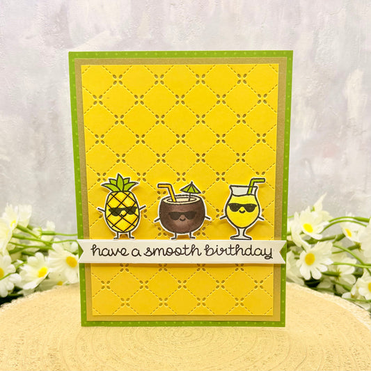 Cocktails Smooth Birthday Handmade Birthday Card