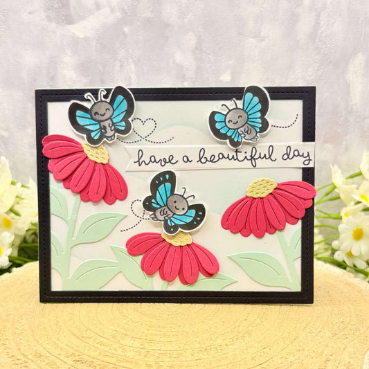 Colourful Butterflies Have A Beautiful Day Handmade Birthday Card