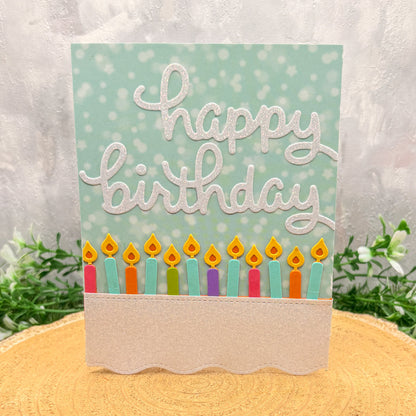 Colourful Candles Handmade Birthday Card