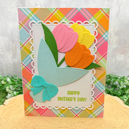 Colourful Flower Bouquet Handmade Mother's Day Card