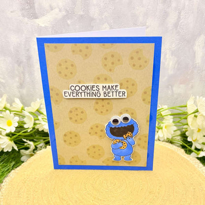 Cookie Puppet Handmade Character Themed Card-1
