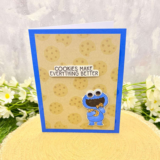 Cookie Puppet Handmade Character Themed Card-1