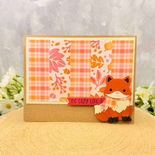 Cozy Like A Fox Handmade Card