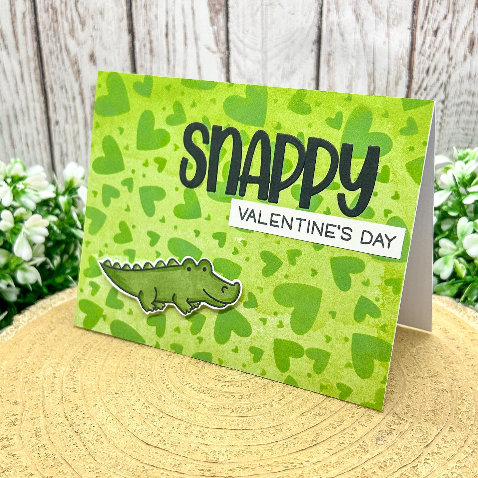 Croc Snappy Valentine's Day Handmade Card-1