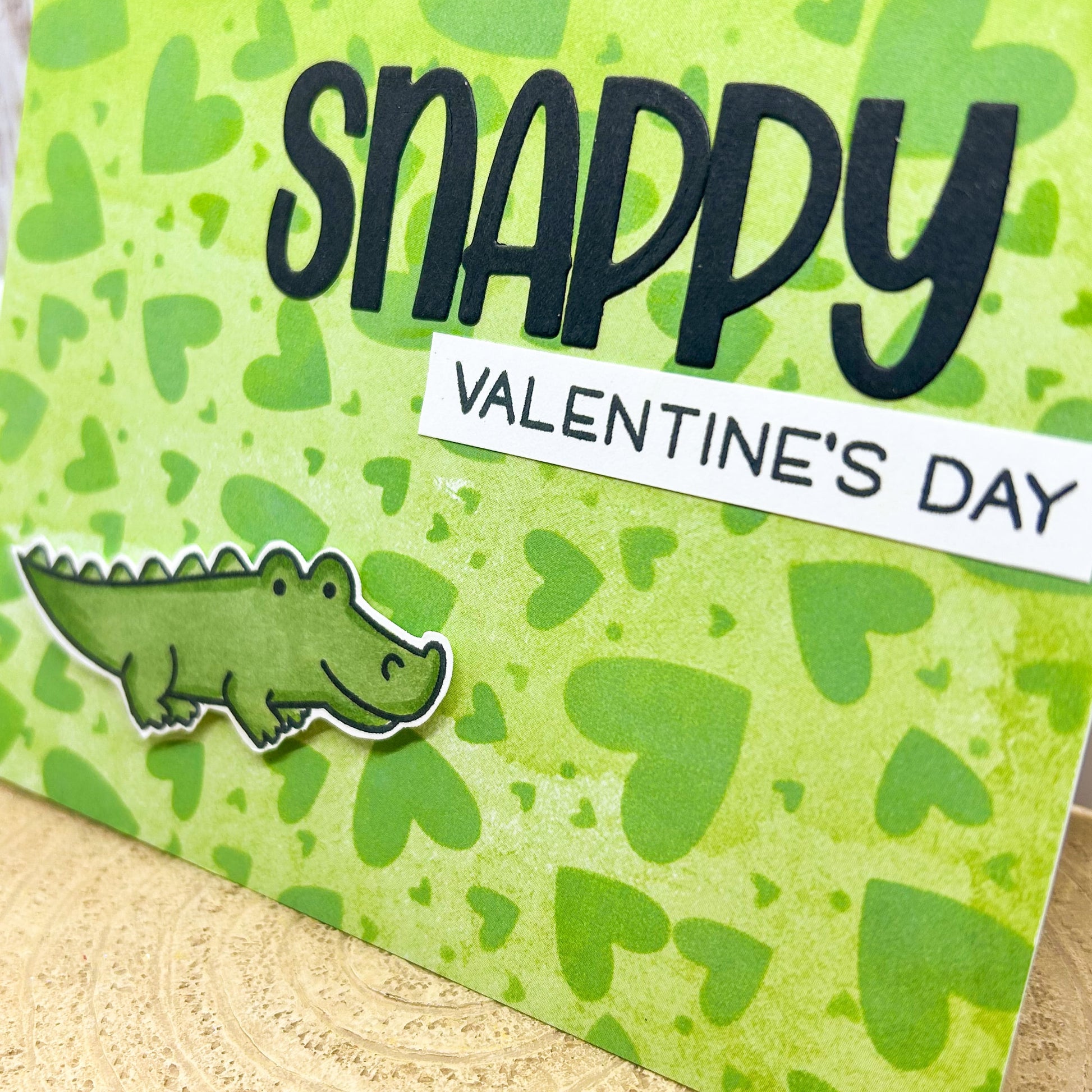 Croc Snappy Valentine's Day Handmade Card-2