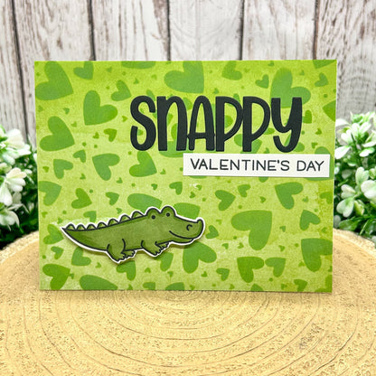 Croc Snappy Valentine's Day Handmade Card
