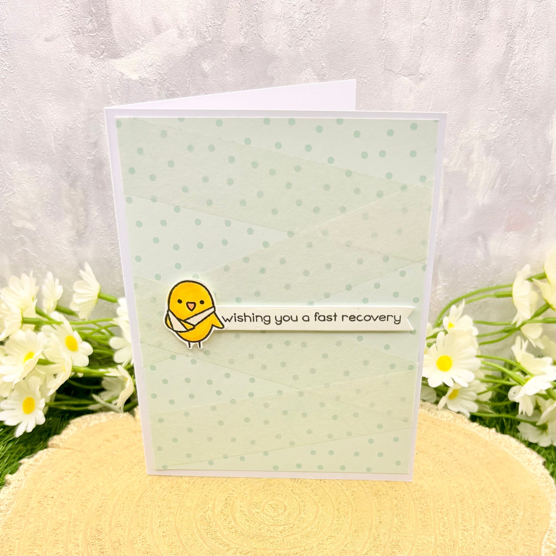 Cute Bird & Bandage Handmade Get Well Soon Card-1