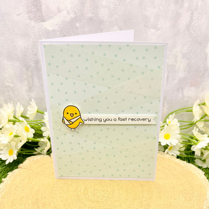 Cute Bird & Bandage Handmade Get Well Soon Card-1