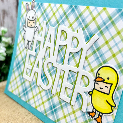 Cute Bunny & Chick Costumes Handmade Easter Card-2