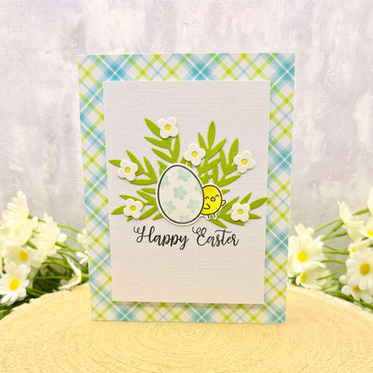 Cute Chick & Egg Handmade Easter Card