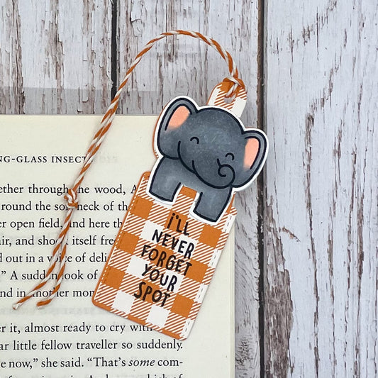 Cute Elephant Handmade Bookmark
