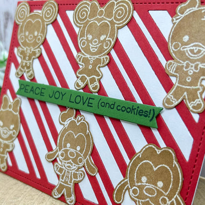 Cute Gingerbread Cartoon Characters Handmade Christmas Card-2