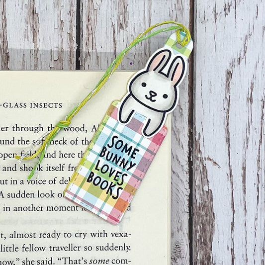 Cute White Bunny Handmade Bookmark