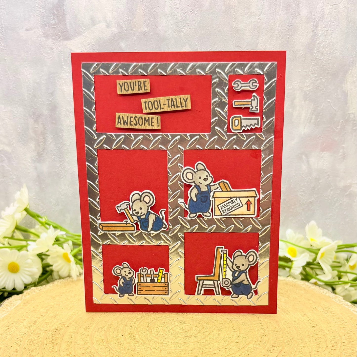 DIY Mice Tool-tally Awesome Handmade Birthday Card