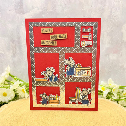 DIY Mice Tool-tally Awesome Handmade Birthday Card