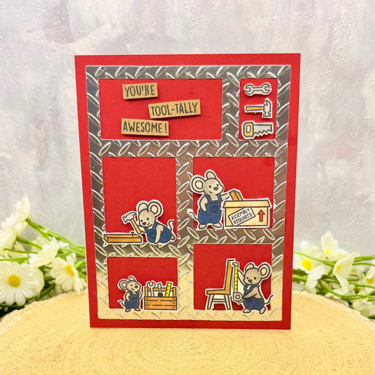 DIY Mice Tool-tally Awesome Handmade Birthday Card