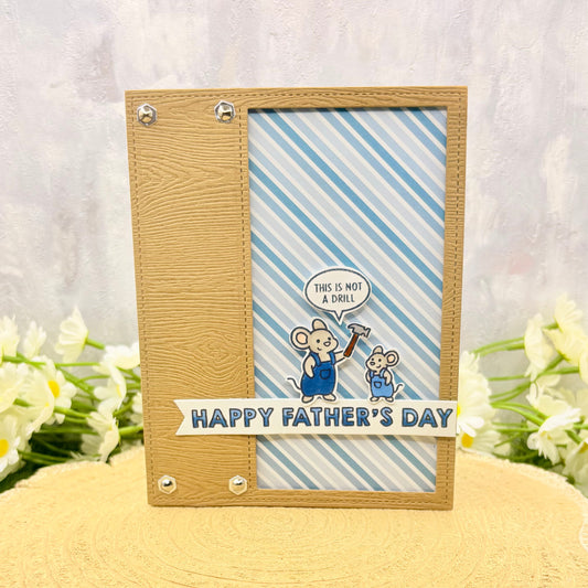 DIY Mouse & Hammer Handmade Father's Day Card