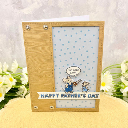 DIY Mouse & Saw Handmade Father's Day Card-1