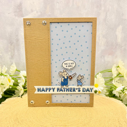 DIY Mouse & Saw Handmade Father's Day Card