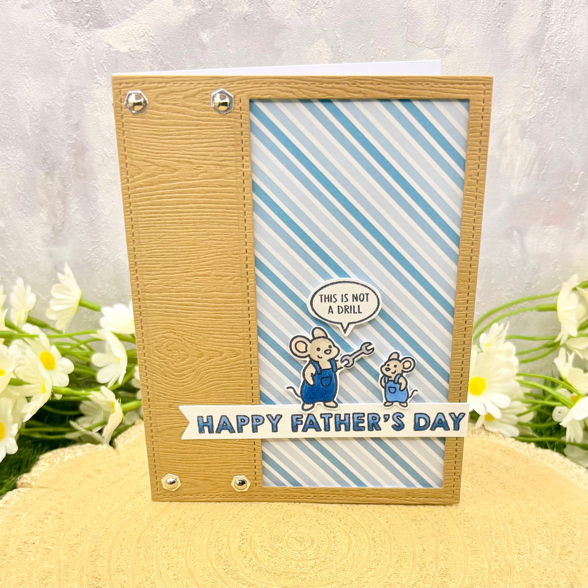 DIY Mouse & Spanner Wrench Handmade Father's Day Card-1