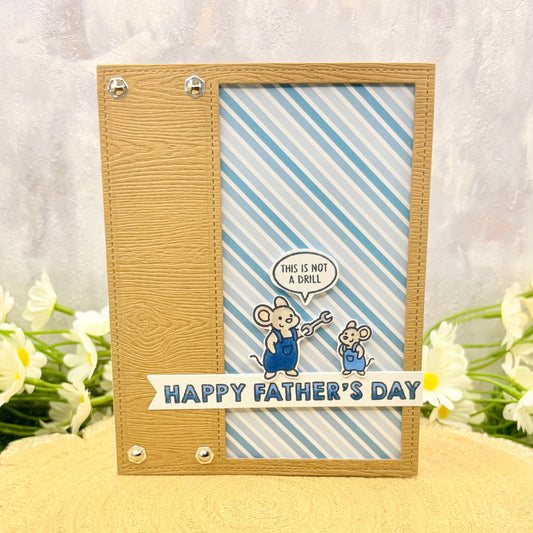 DIY Mouse & Spanner Wrench Handmade Father's Day Card