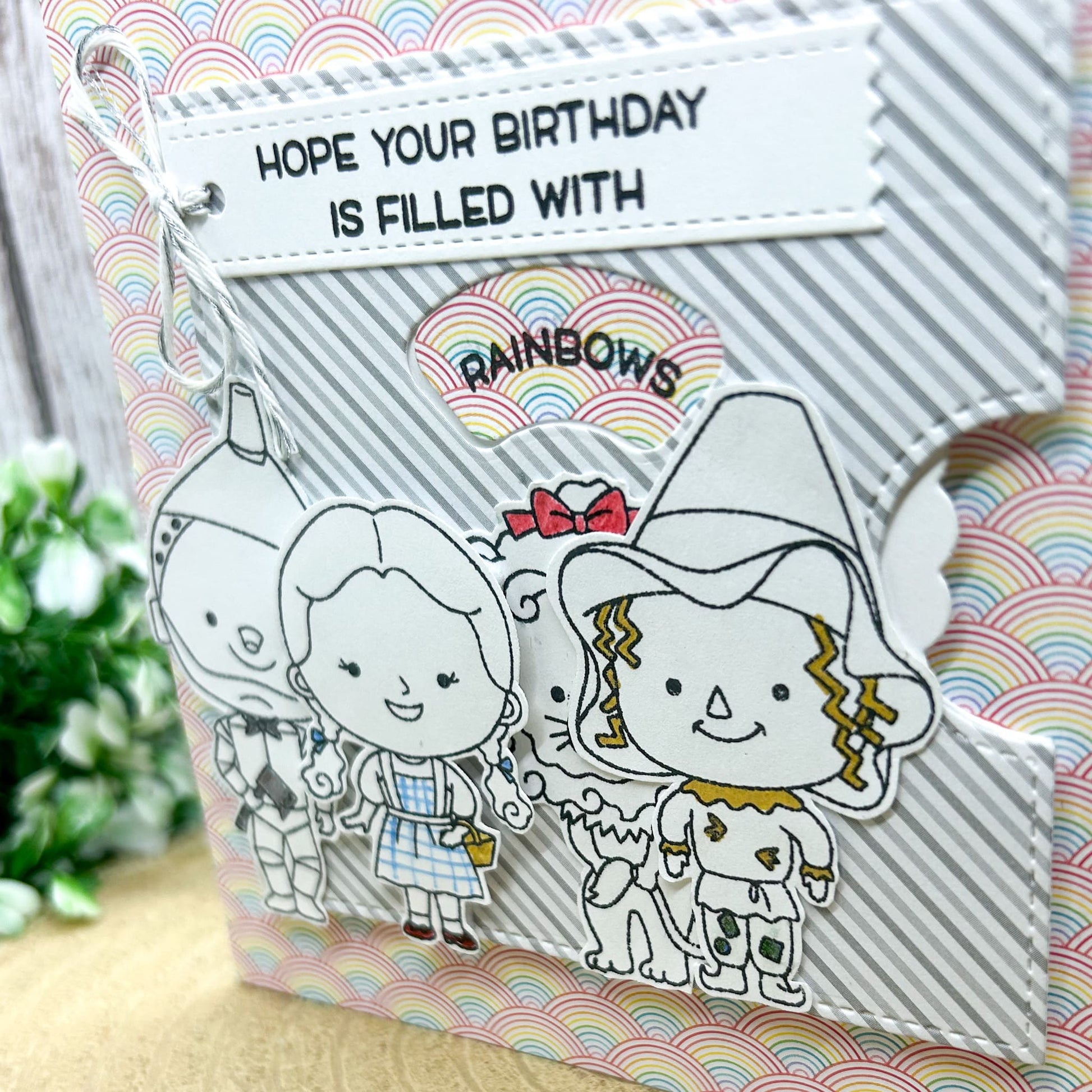 Dorothy & Friends Character Themed Handmade Birthday Card-3