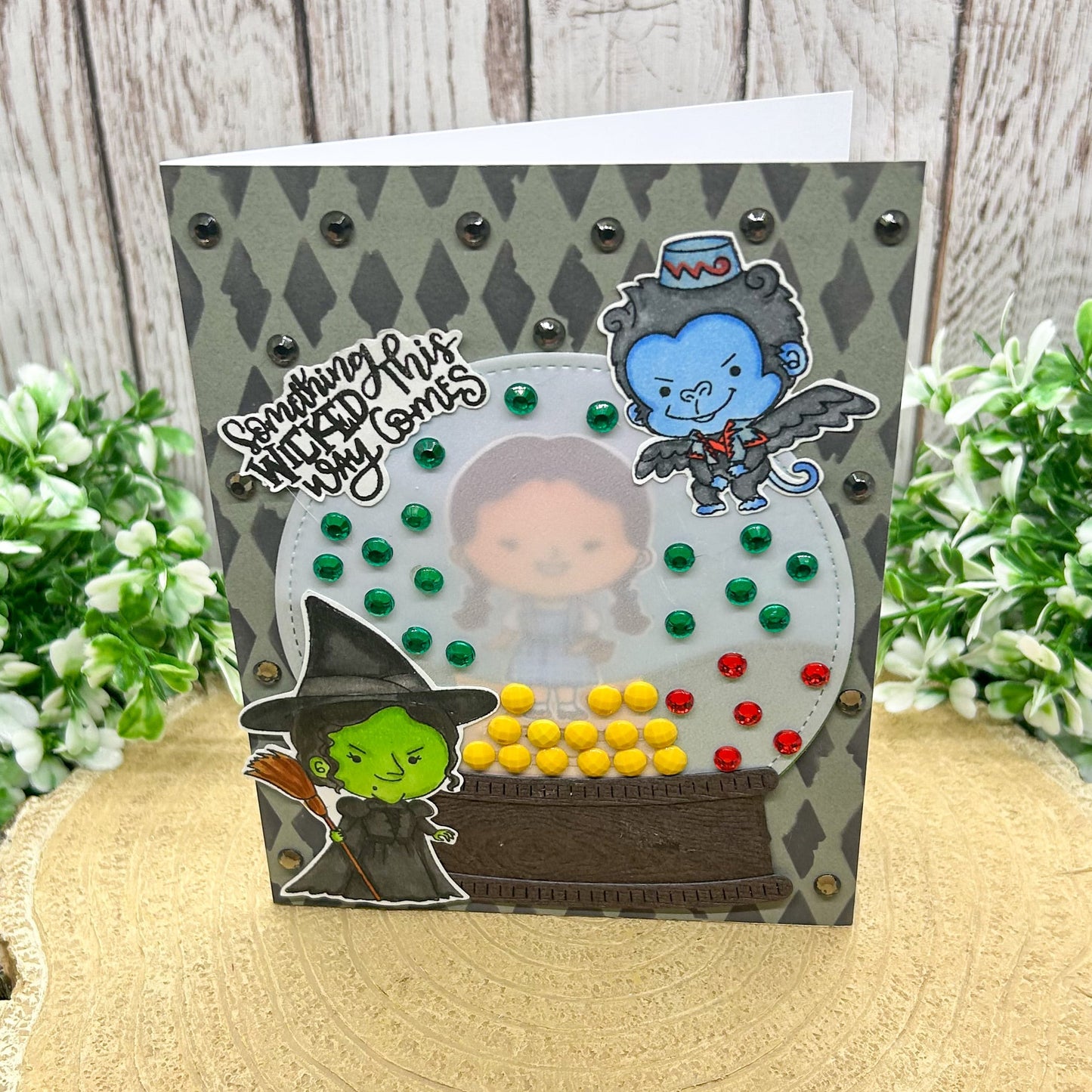 Dorothy & Wicked Friends Handmade Character Themed Card-1