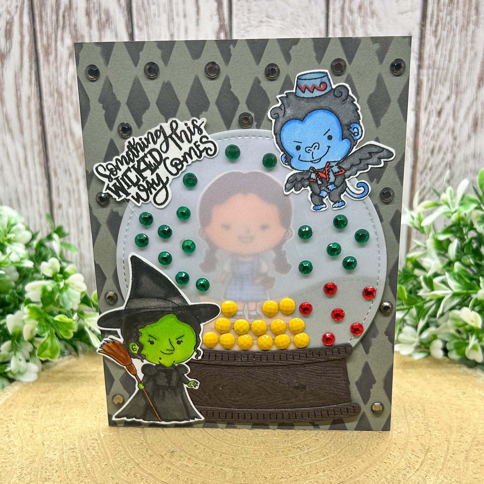 Dorothy & Wicked Friends Handmade Character Themed Card