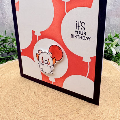 Dressed as Pennywise Character It's Your Birthday Handmade Card-2