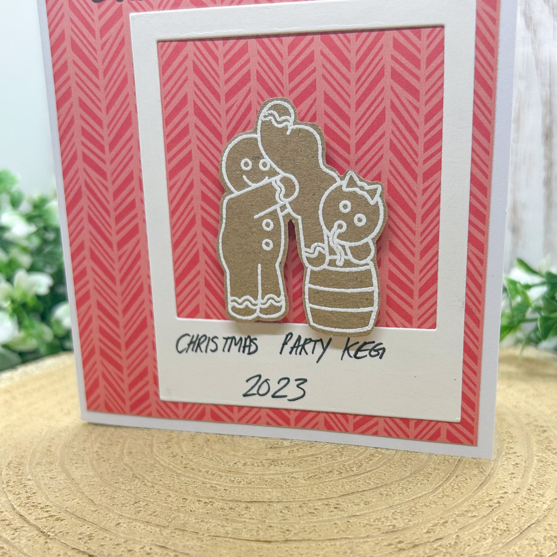 Drunk Gingerbread Couple Funny Handmade Christmas Card-2