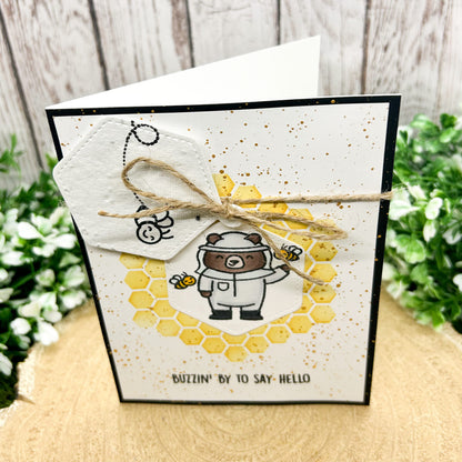 Eco-friendly Bee Keeper Handmade Card With Seed Paper Gift-1