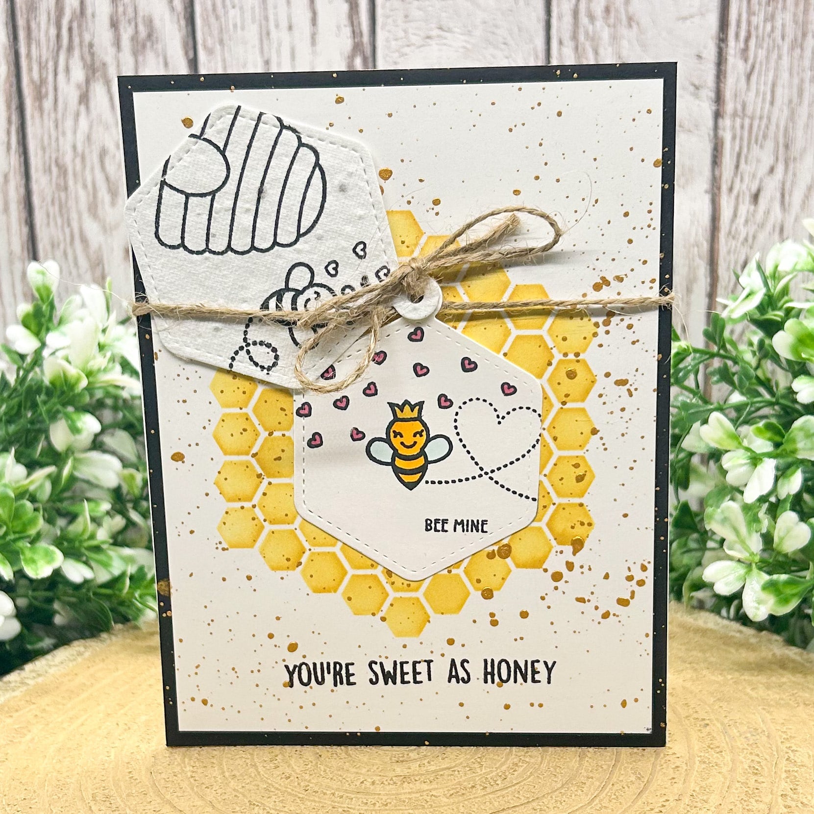 Eco-friendly Bee Mine Handmade Card With Seed Paper Gift