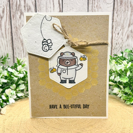 Eco-friendly Bee Themed Handmade Card With Seed Paper Gift