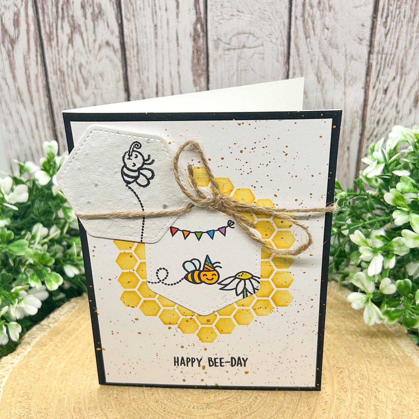Eco-friendly Party Bee Handmade Birthday Card With Seed Paper Gift-14
