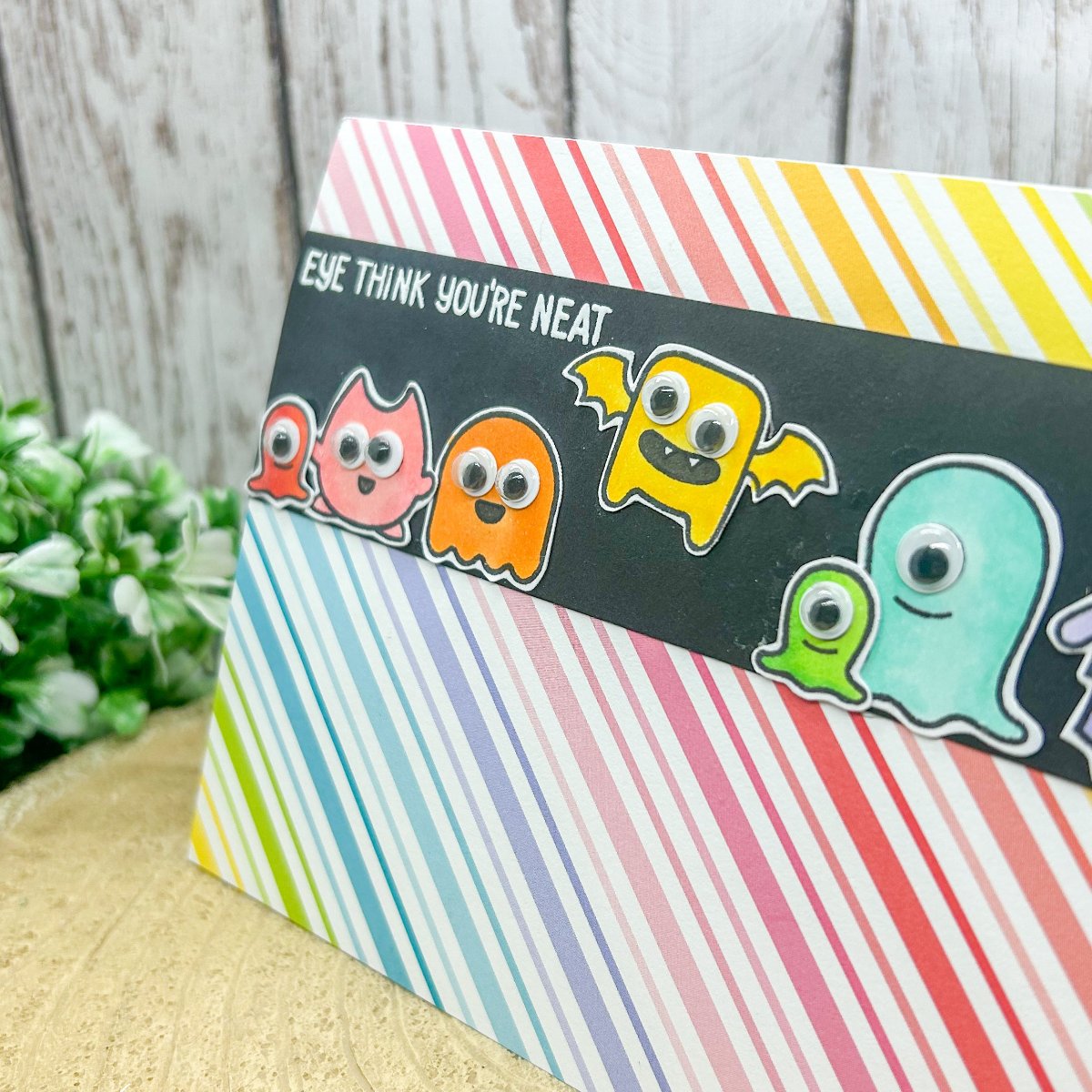 Eye Think You’re Neat Monsters Handmade Card-2