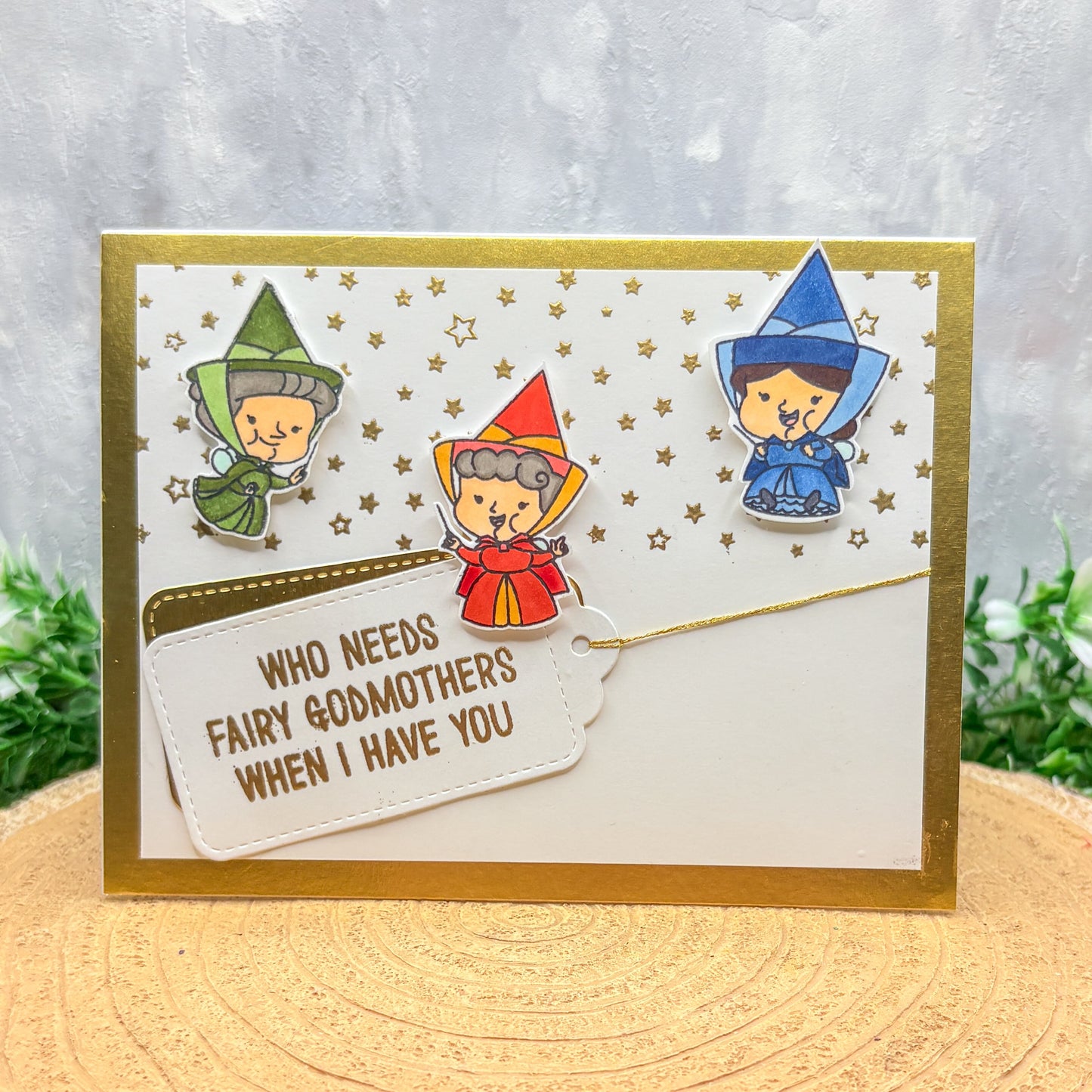 Fairy Godmothers Character Themed Handmade Card
