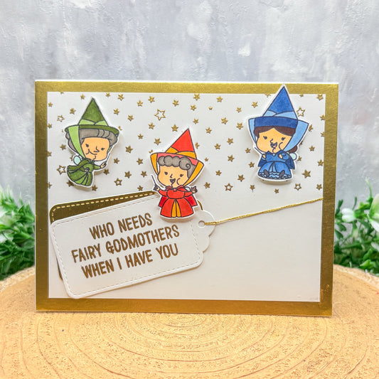 Fairy Godmothers Character Themed Handmade Card